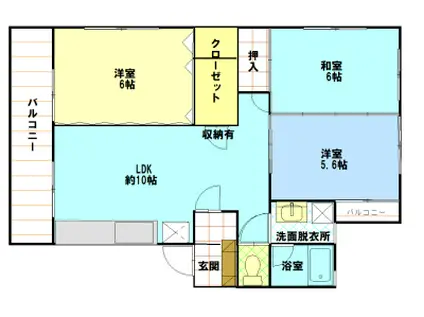 OAKS ONOUE(3LDK/3階)の間取り写真