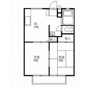 菊地ハイツD(2DK/1階)の間取り写真