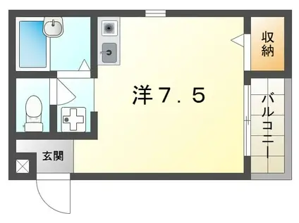 メゾンジョイII(ワンルーム/2階)の間取り写真