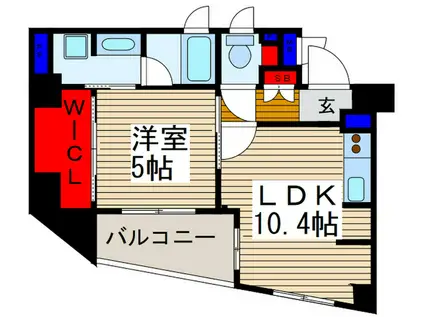 KDX川口幸町レジデンス(1LDK/10階)の間取り写真
