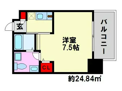 S-FORT高宮(1K/2階)の間取り写真