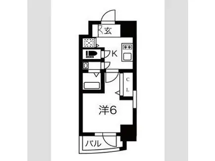 エスリードレジデンス大阪福島フロント(1K/10階)の間取り写真