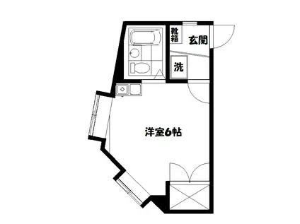 パームハイツII(ワンルーム/3階)の間取り写真