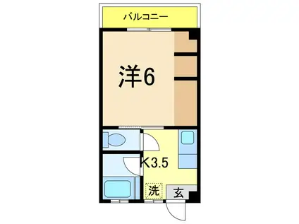 サニーレジデンスII(1K/3階)の間取り写真