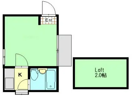 セドルハイム桜台C(1K/2階)の間取り写真