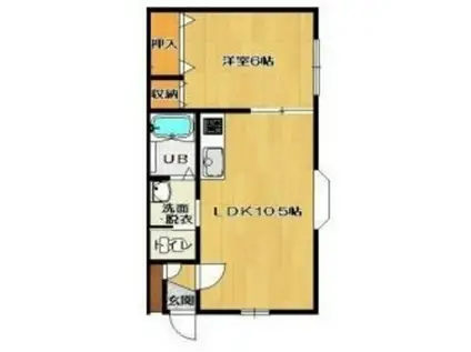 ジャスティ五稜郭1番館(1LDK/3階)の間取り写真