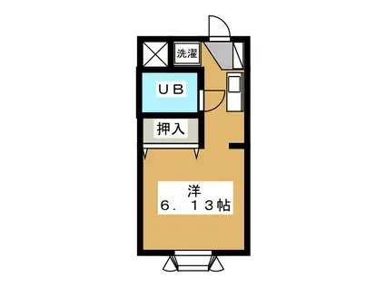 メゾンドゥマキ三輪(ワンルーム/3階)の間取り写真