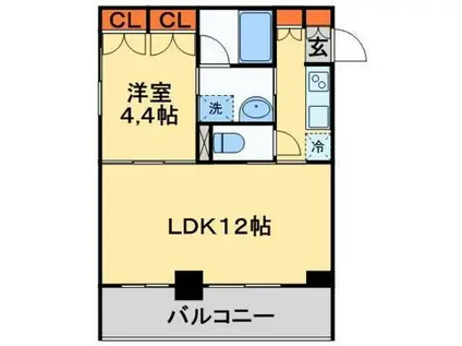 ザ・カシワ拾番(1LDK/7階)の間取り写真