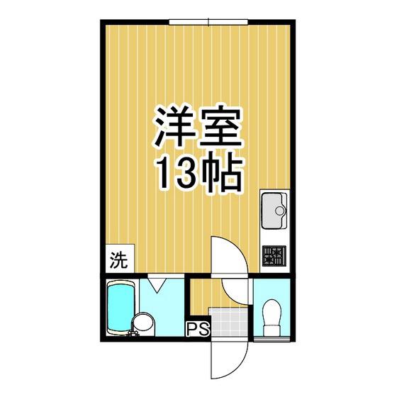 FKマンション(ワンルーム/1階)の間取り写真