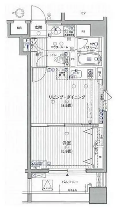 ラグジュアリーアパートメント三ノ輪 3階階 間取り