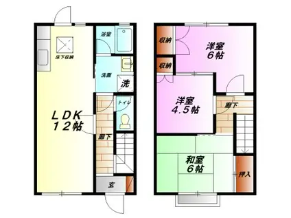 TYハウス(3LDK/1階)の間取り写真