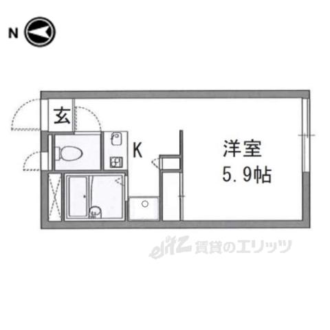 レオパレスタカラ(1K/1階)の間取り写真