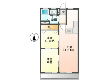 PREMIUM VILLA(2LDK/2階)の間取り写真