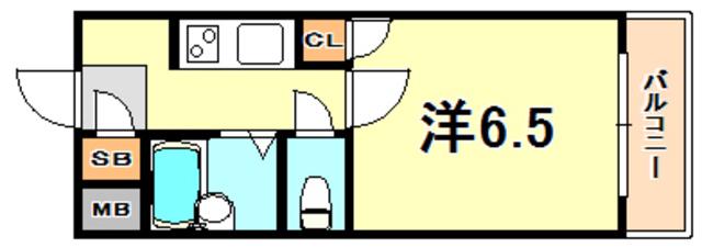 サンスイート神戸(1K/4階)の間取り写真