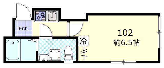 GRIP吉祥寺(1K/1階)の間取り写真