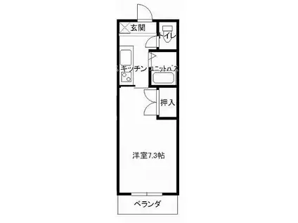 リトルハイツNO.7(1K/4階)の間取り写真