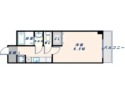 エスパシオ・アローネ鶴見(1K/3階)の間取り写真