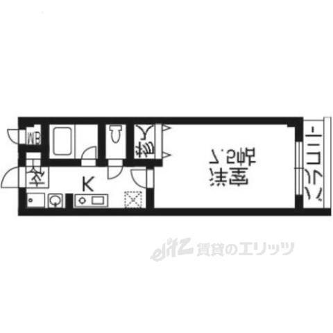 Mプラザ大住参番館(1K/4階)の間取り写真