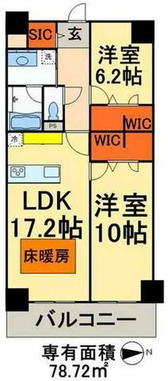 ロイヤルパークスシーサー 12階階 間取り