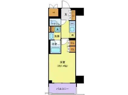 THE GATEHOUSE浅草雷門(1K/5階)の間取り写真