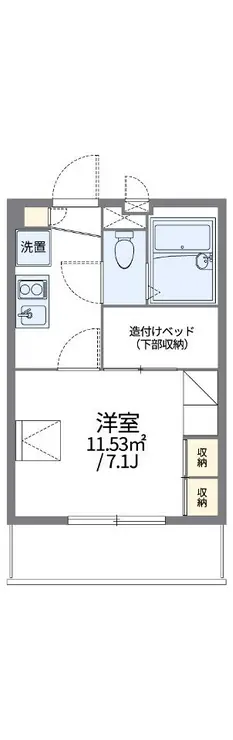 レオパレス多摩ぶらーま 2階階 間取り
