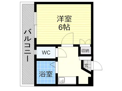 パサージュ勢家(1K/1階)の間取り写真