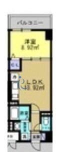 リアライズ今里南(1LDK/6階)の間取り写真