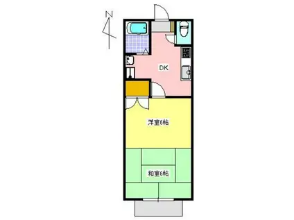 フローレンス光陽(1K/1階)の間取り写真