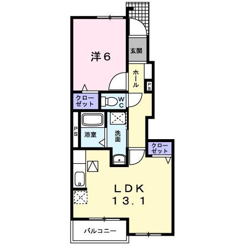 VILLA フォーシーズン(1LDK/1階)の間取り写真