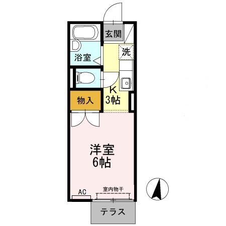 マンハイム谷口(1K/1階)の間取り写真