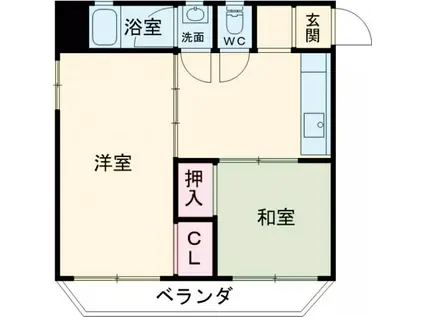 名北ビル(2DK/4階)の間取り写真