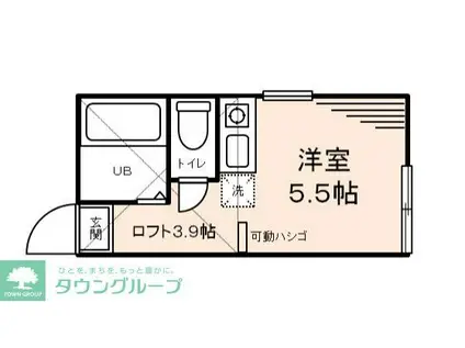 宮崎台プッチーニの杜(ワンルーム/2階)の間取り写真