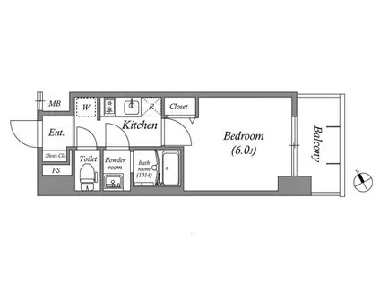アドバンス名古屋シュテルン(1K/8階)の間取り写真