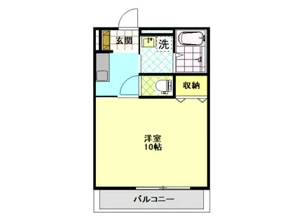 ボーマノワールIII(1K/2階)の間取り写真