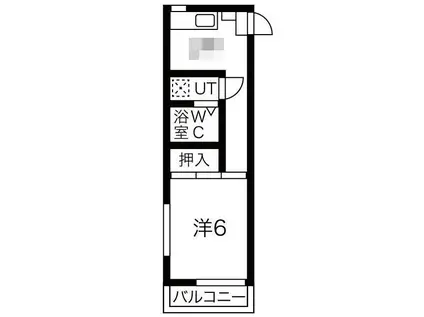 シティハウス水井(1K/2階)の間取り写真