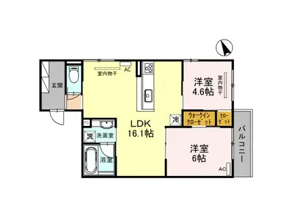 ルミナスSII(2LDK/3階)の間取り写真