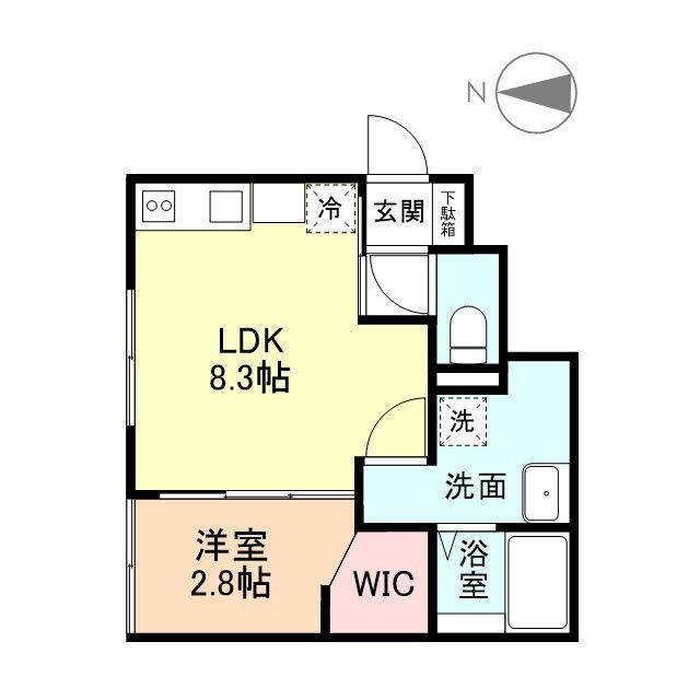VIOLET星井町(1LDK/1階)の間取り写真