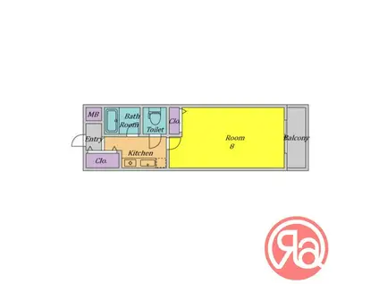 ステップコート(1K/2階)の間取り写真