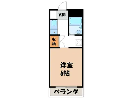 サルーテ熊谷(ワンルーム/4階)の間取り写真