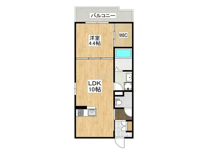 ARCA弥刀駅前(1LDK/1階)の間取り写真