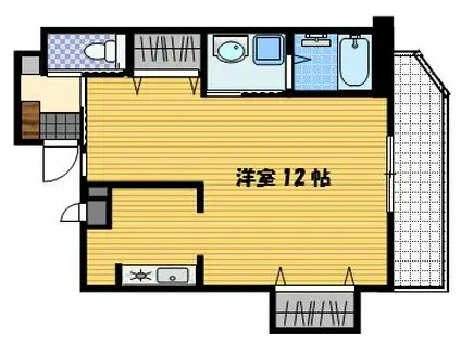 西部ハイツ平和公園(1K/2階)の間取り写真