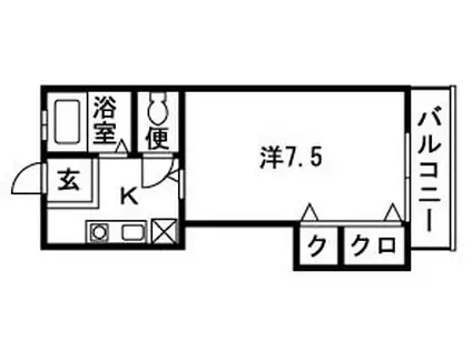 シャルム(1K/1階)の間取り写真