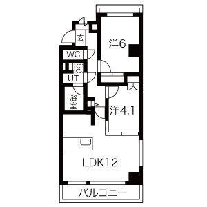 エルフォルテ東日暮里(2LDK/4階)の間取り写真