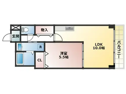グランドハイツ豊山 II(1LDK/2階)の間取り写真