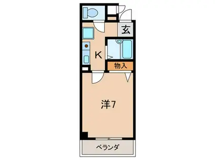 アーク大島(1K/4階)の間取り写真