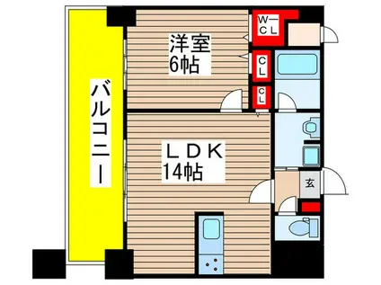 FIRST RESIDENCE SAKAE(1LDK/2階)の間取り写真