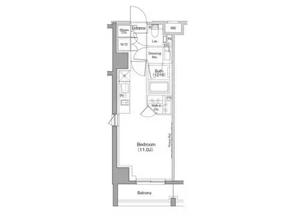 ザ・パークハビオ恵比寿プレイス(ワンルーム/9階)の間取り写真