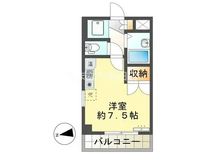 ルック神田(ワンルーム/3階)の間取り写真