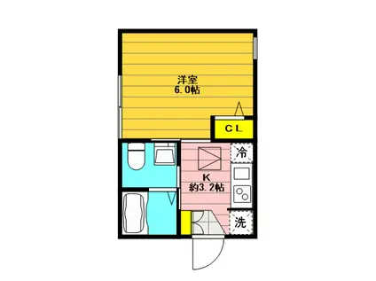 MONT BLEU(1K/1階)の間取り写真