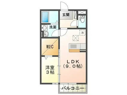 シャルマン高茶屋(1LDK/1階)の間取り写真
